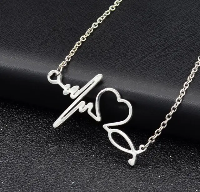 Heartbeat Necklace Women Love Heart Necklaces Silver - Shop at LoveMi