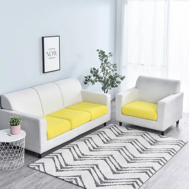 Nordic Simple Corn Velvet Princess Combination Sofa Cover Lemon Yellow - Shop at LoveMi