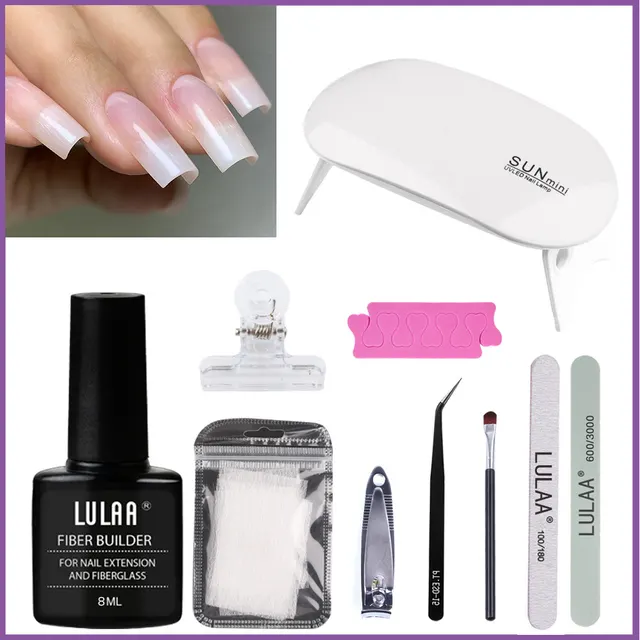 Manicure Transparent Fiber Extension Adhesive Set White - Shop at LoveMi