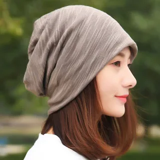 Women's Hood - Striped Coffee