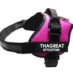 Strong Nylon Reflective Strip Pet Traction Chest Strap - Red