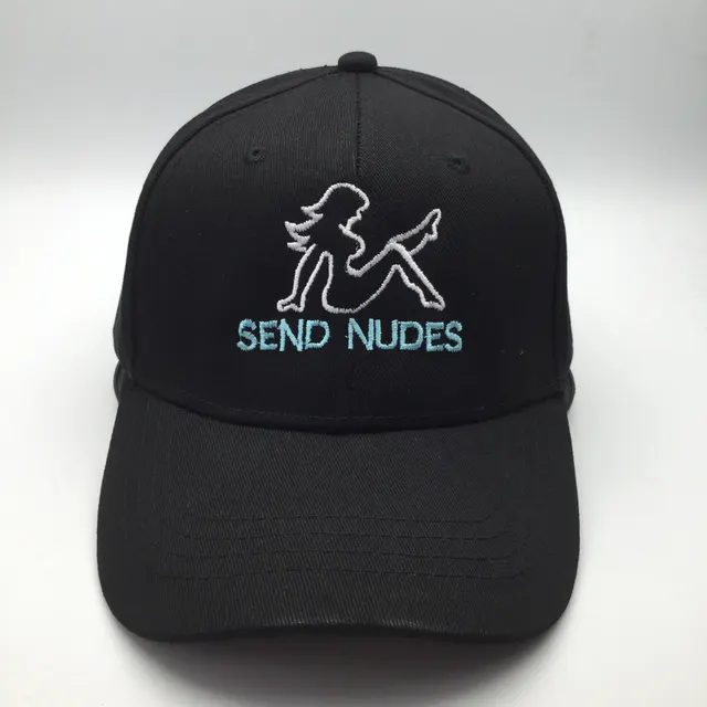 SEND NUDES embroidered baseball cap Black - Shop at LoveMi