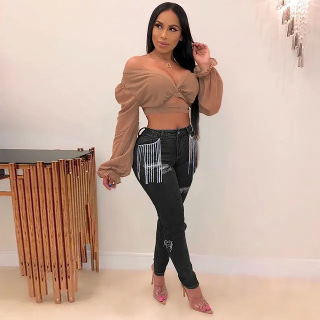 Fashion Personality Street Trend Denim Pants Black - Shop at LoveMi