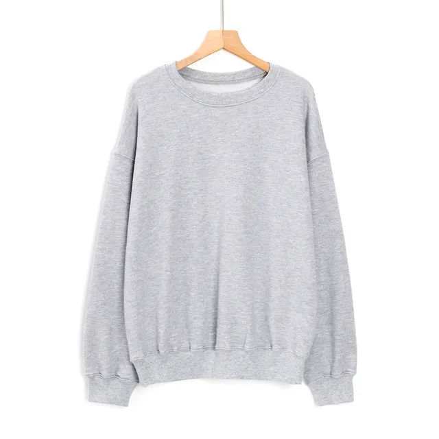 Street Fashion Solid Color David's Loose Women's Top Grey - Shop at LoveMi