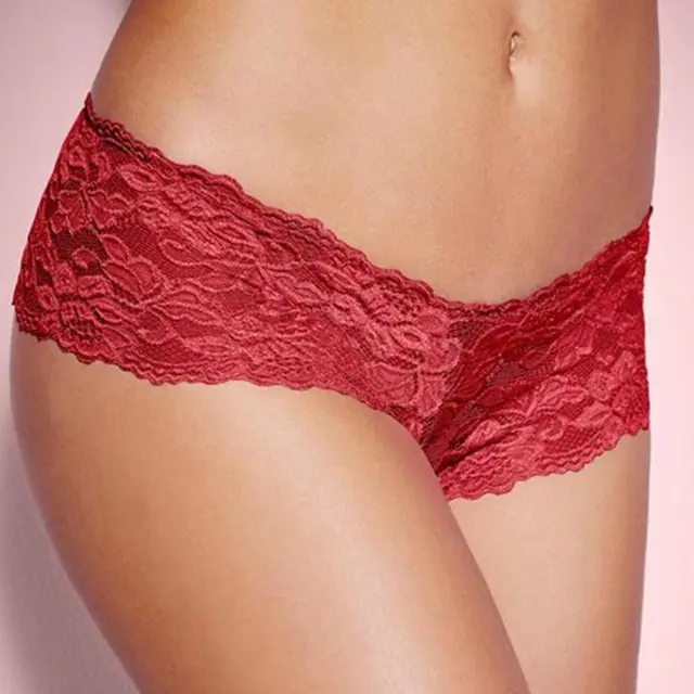 Sexy lace transparent panties Red - Shop at LoveMi