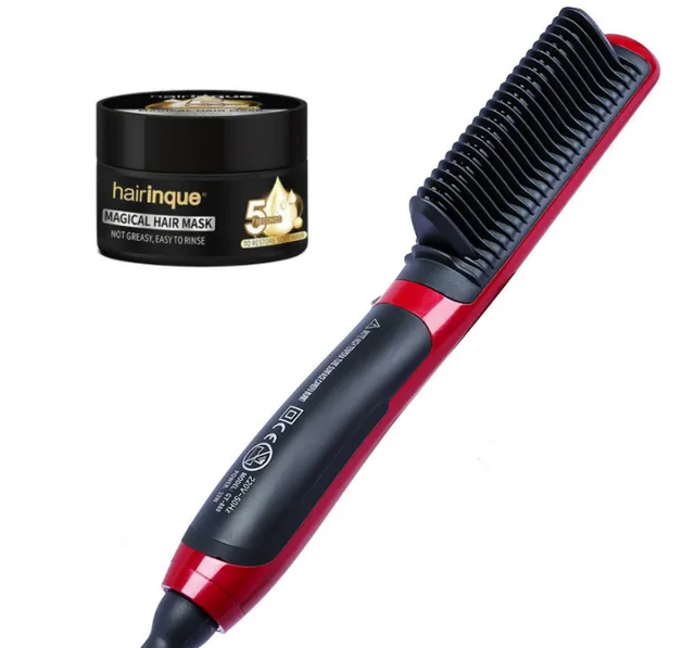 Home automatic adjustable temperature red hair straightener Au Set - Shop at LoveMi