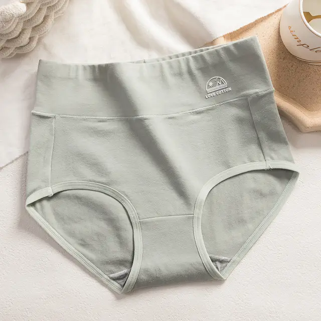 Crotch Epoxy Tucked Belly And Hips Plus Size Ladies Briefs Matcha Green - Shop at LoveMi