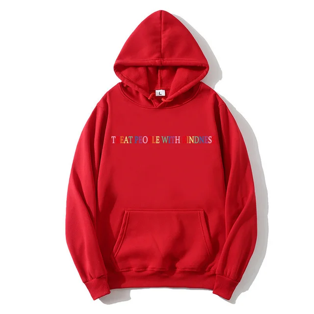 Printed Fashion Loose Men's And Women's Hooded Sweater Red - Shop at LoveMi