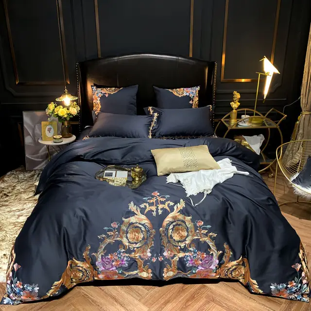 Long staple cotton light luxury embroidery four piece suit 1Beautiful - Shop at LoveMi