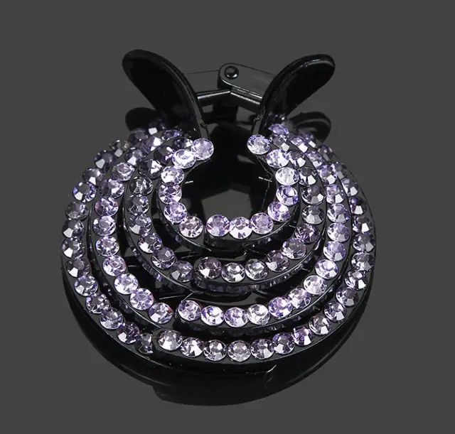 Crystal Ponytail Claw Clip Light Coffee - Shop at LoveMi