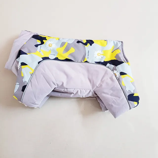 Dog clothes autumn winter cotton padded clothes Yellow Woman - Shop at LoveMi