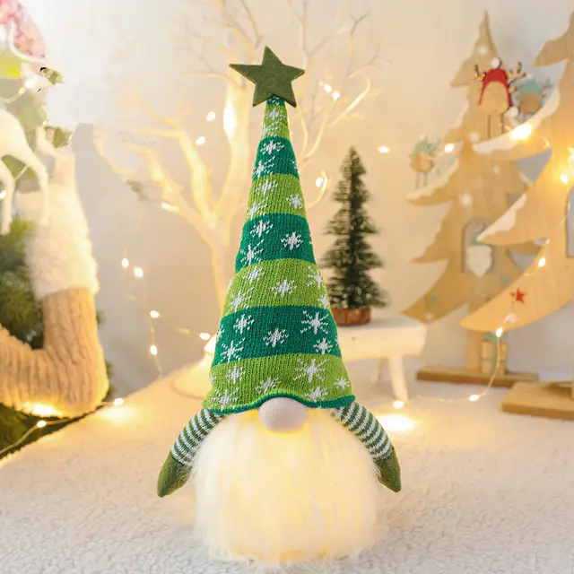Christmas Gnome Faceless Doll Christmas Decorations For Home Decor Christmas Ornaments New Year Green - Shop at LoveMi