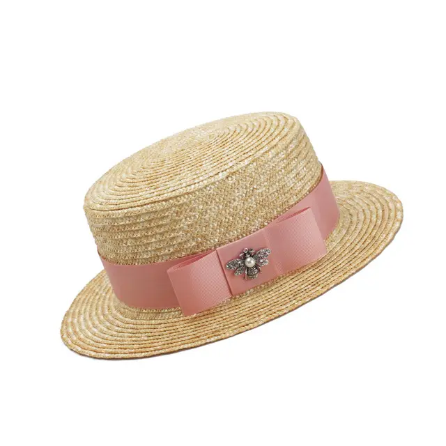 Hat ladies summer straw straw hat Pink - Shop at LoveMi