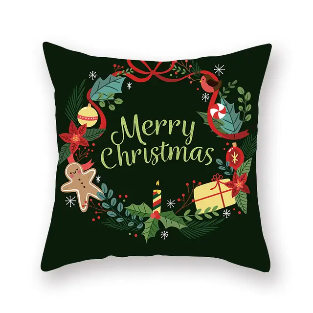Christmas new peach skin cushion pillowcase 36Style - Shop at LoveMi