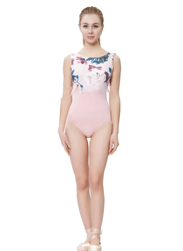 Dance clothes ballet practice clothes Pink Printing - Shop at LoveMi