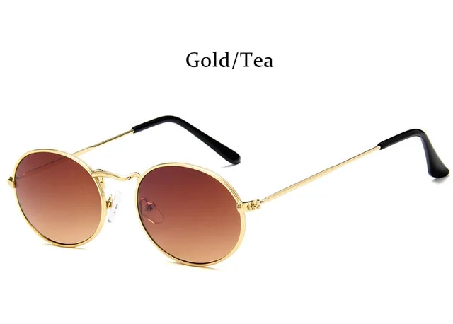 Small oval sunglasses Golden Tea - Shop at LoveMi