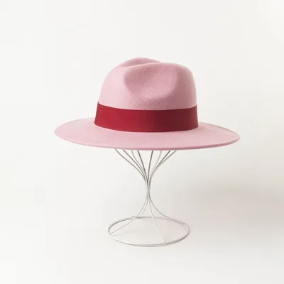 Multicolor decorative woolen jazz hat Pink Wine Red - Shop at LoveMi