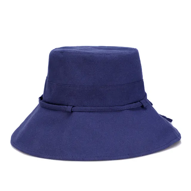 Women's summer solid color fisherman hat Navy Blue - Shop at LoveMi