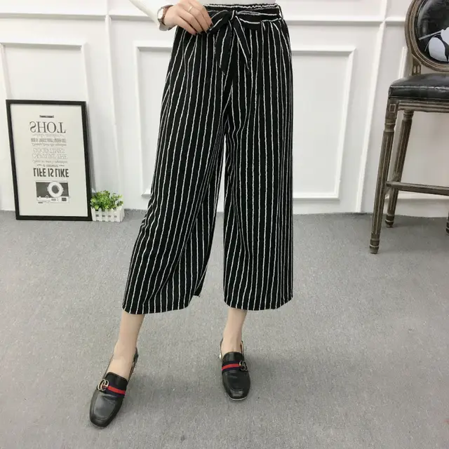 Wide leg pants Loose flared pants High waist Wave Bar - Shop at LoveMi