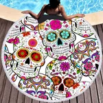 Fiber round beach towel - 11Style-150X150Cm