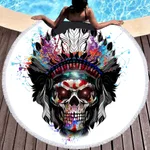 Fiber round beach towel - 13Style-150X150Cm