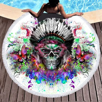 Fiber round beach towel 14Style 150X150Cm - Shop at LoveMi