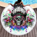 Fiber round beach towel - 14Style-150X150Cm
