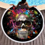 Fiber round beach towel - 18Style-150X150Cm