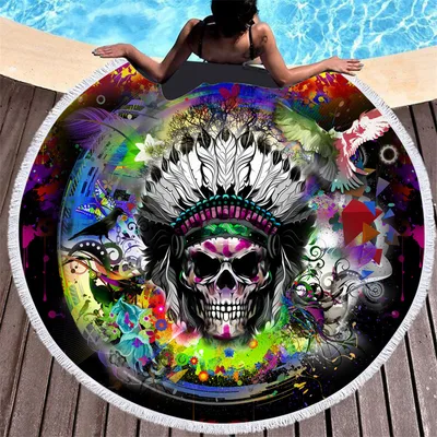 Fiber round beach towel 2Style 150X150Cm - Shop at LoveMi