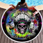 Fiber round beach towel - 2Style-150X150Cm