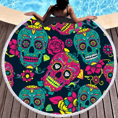 Fiber round beach towel 9Style 150X150Cm - Shop at LoveMi