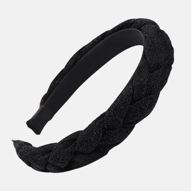 European and American New Bright Silk Headband Black - Shop at LoveMi