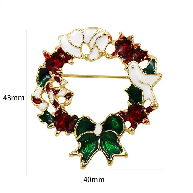 Santa claus bell snowman christmas tree brooch pin Corsage - Shop at LoveMi