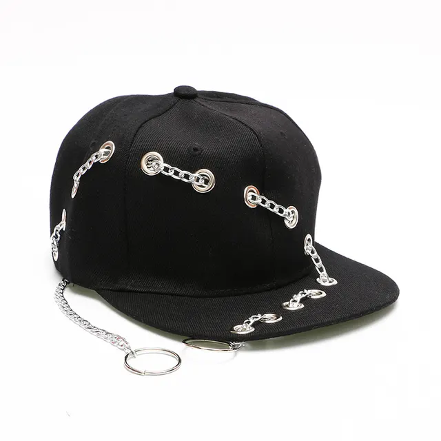 Hip hop trend ring hoop pin rivet flat along hat Chain Rings - Shop at LoveMi