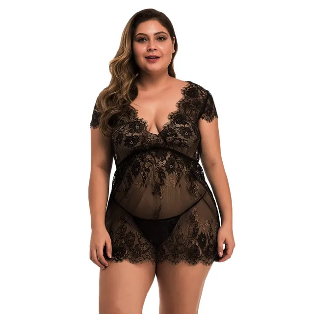Full size sexy lingerie full lace Black - Shop at LoveMi