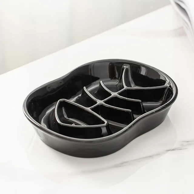 Slow Food Bowl Ceramic Cat Bowl Black - Shop at LoveMi
