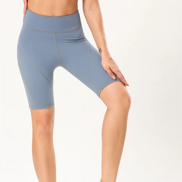 Reversible Brushed Nude Yoga Pants Light Blue - Shop at LoveMi