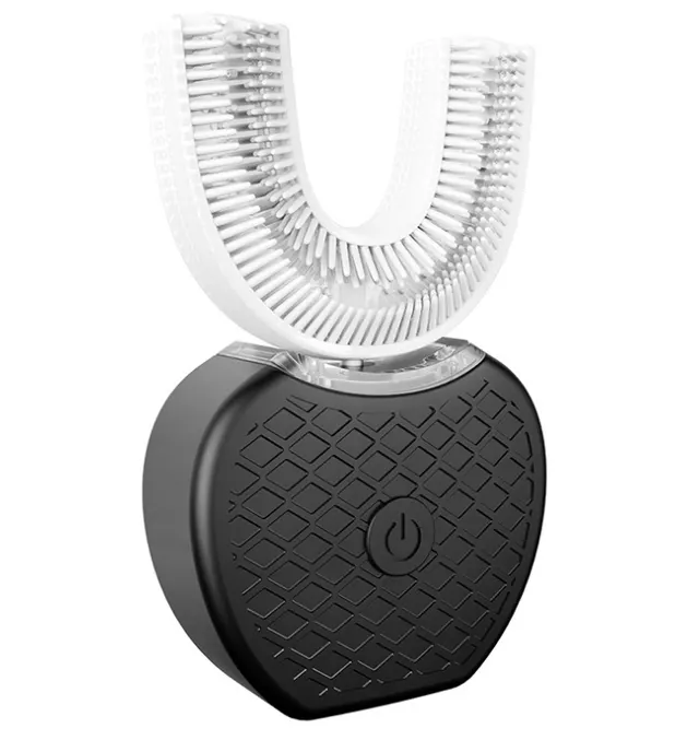Ultrasonic Electric Toothbrush, Automatic Tooth Cleaner, Lazy U shaped Toothbrush Black - Shop at LoveMi