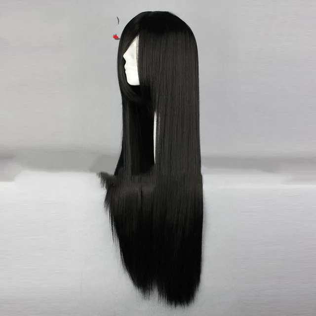 80cm long straight hair Black - Shop at LoveMi
