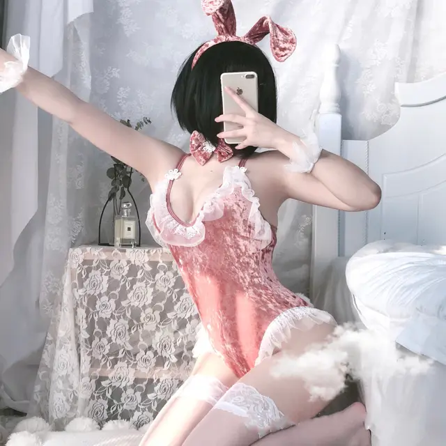 Net Yarn Sexy and Playful Uniform Temptation Pink Coffee - Shop at LoveMi