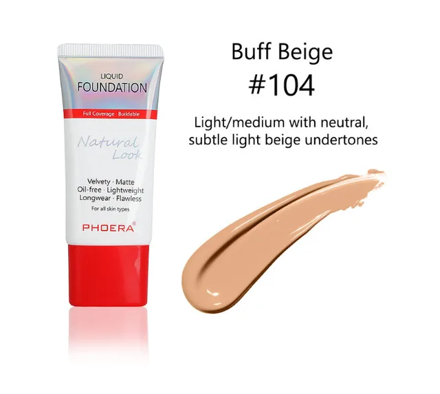 Matte, Silky, Tube Liquid Foundation, Ladies Products 104 Buff Beige - Shop at LoveMi