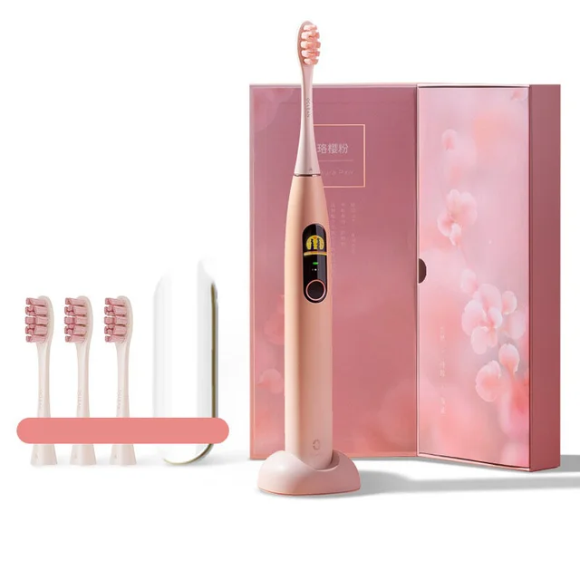 Professional Smart Ultrasonic Electric Toothbrush Pink Suit - Shop at LoveMi