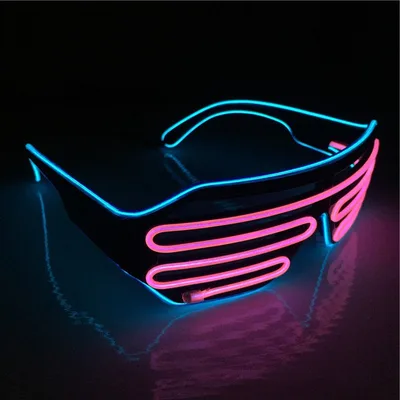 LED bi color luminous blinds decorative glasses Blue Pink - Shop at LoveMi
