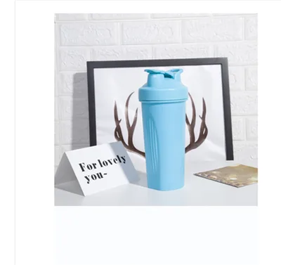 Fitness Cup Sports Plastic Water Cup Stirring Cup Light Blue - Shop at LoveMi