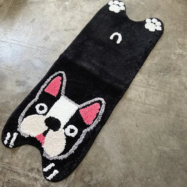Door Entrance Door Bedroom Cartoon Bathroom Absorbent Pad Black - Shop at LoveMi