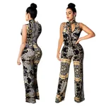 black with gold and cream baroque print
