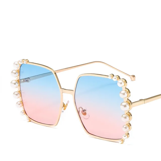Metallic sunglasses are in fashion Blue Pink - Shop at LoveMi