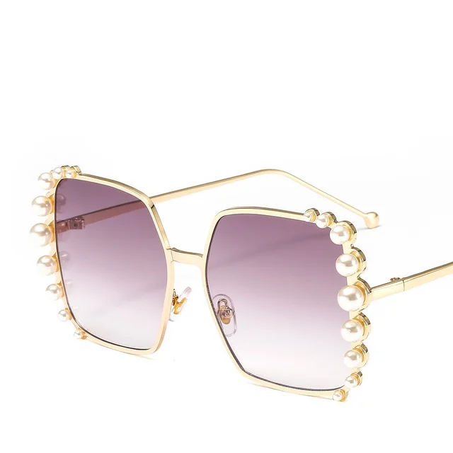 Metallic sunglasses are in fashion Grey White - Shop at LoveMi