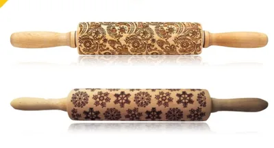 Rolling Pin Christmas Embossing Snowflake+B 35Cm - Shop at LoveMi