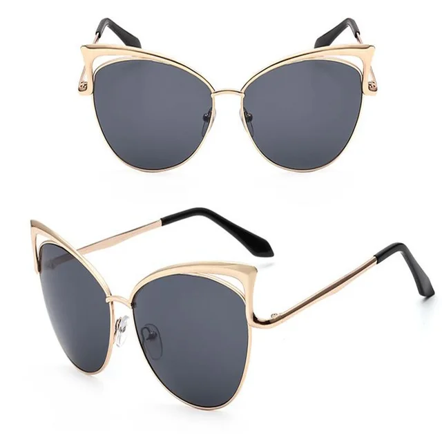 Colorful reflective hollow sunglasses Grey - Shop at LoveMi